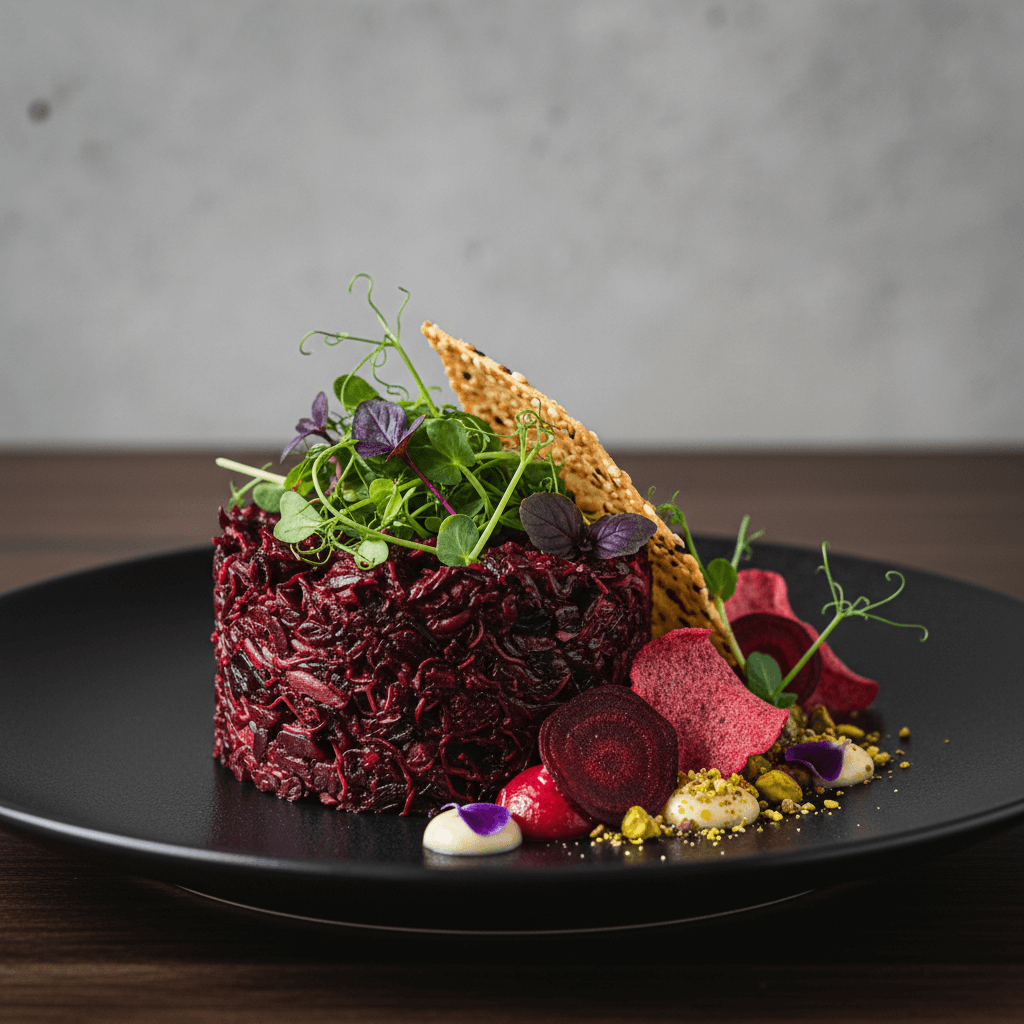 Hibiskus-Guisado - Vegane herzhafte Füllung mit Hibiskusblueten und Gewürzen