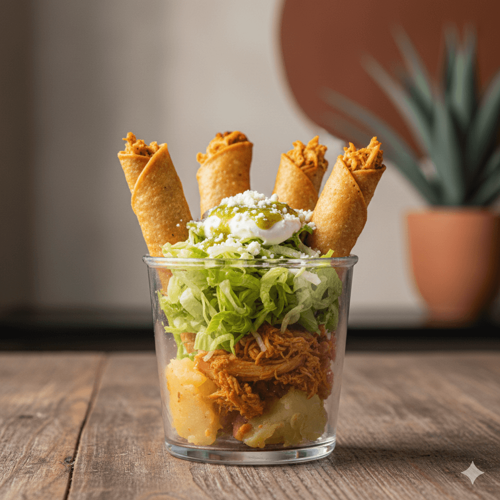 Tacos Dorados Berlin im Becher mit knuspriger Tortilla und frischen Toppings