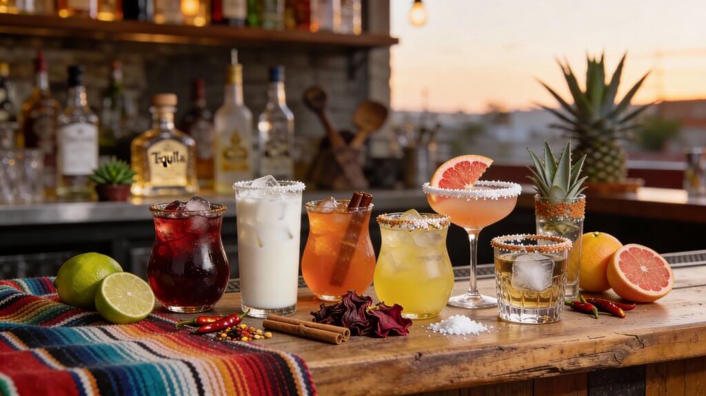 Authentische mexikanische Getränke und Cocktails mit Salzrand, Tequila, Horchata und Aguas Frescas für Catering-Events in Berlin von Arre